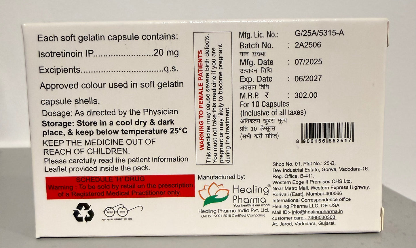 Accufine 20mg- 10 capsules
